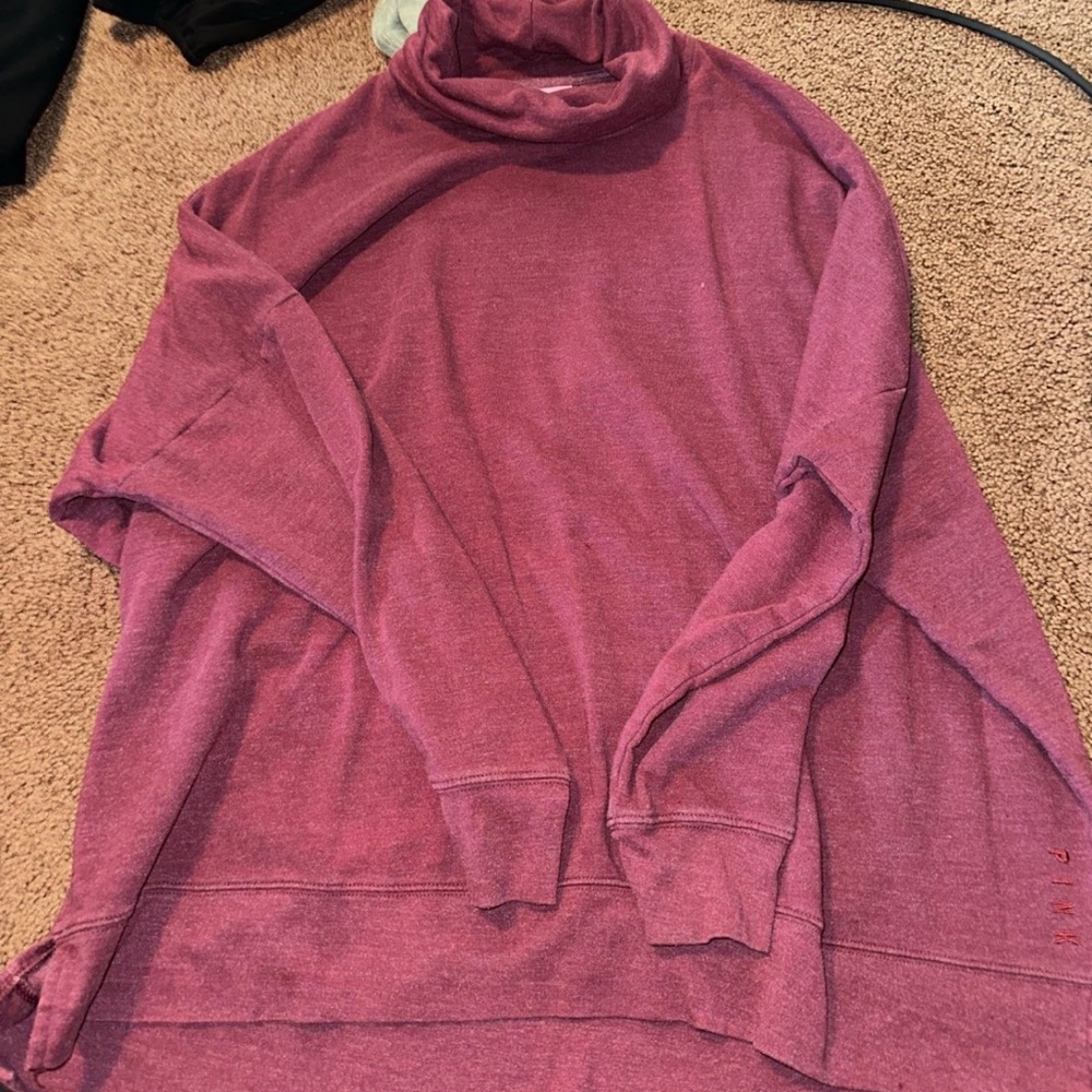 PINK Victoria's Secret Purple Cowl Neck Sweater